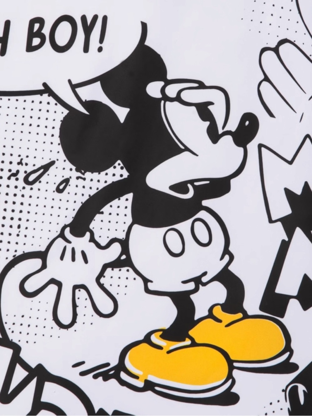 DISNEY Mickey Mouse Comic Strip Pullover Rain Jacket in White/Black Size 2X - Picture 7 of 14